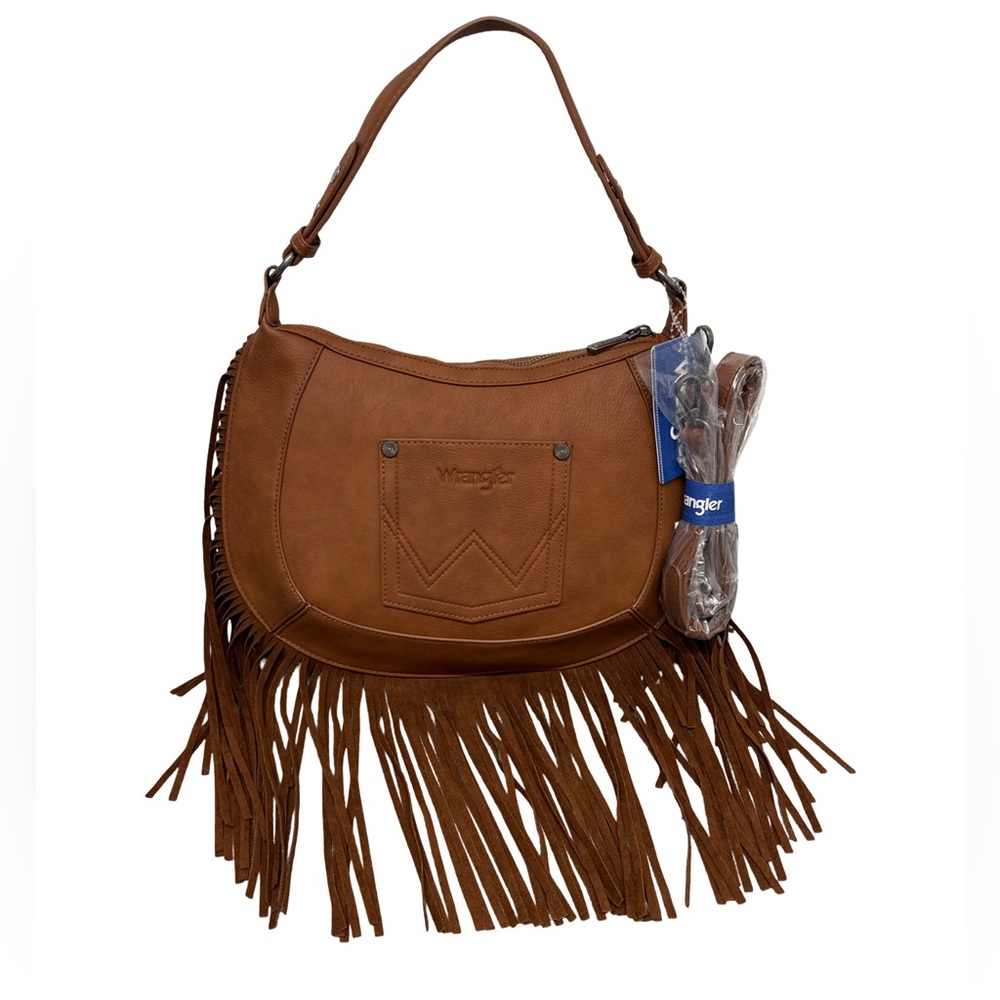 Wrangler NWT❗️Western Fringe Hobo Shoulder Crossbody Bag - Picture 4 of 9